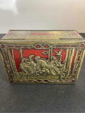 Ornate Red and Gold Riley’s Toffee Tin